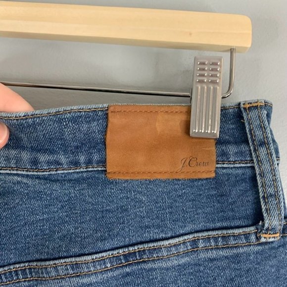 J Crew Women's Slim Demi Boot Cut Jeans Denim Medium Wash Blue Fray Flare 30 - Picture 4 of 11